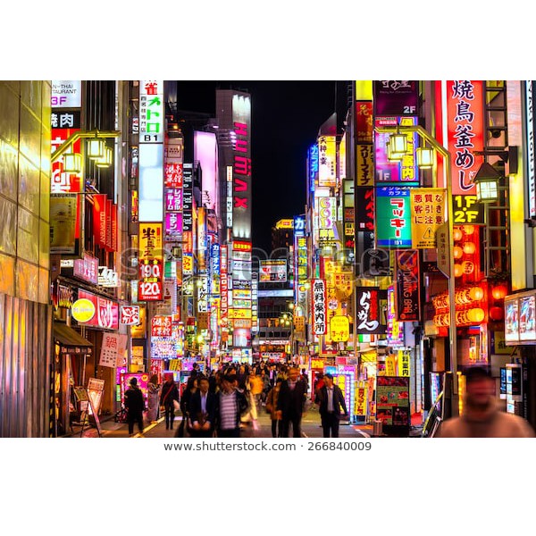 Tranh lụa 3d Đường Phố Nhật Bản ĐPNB-04