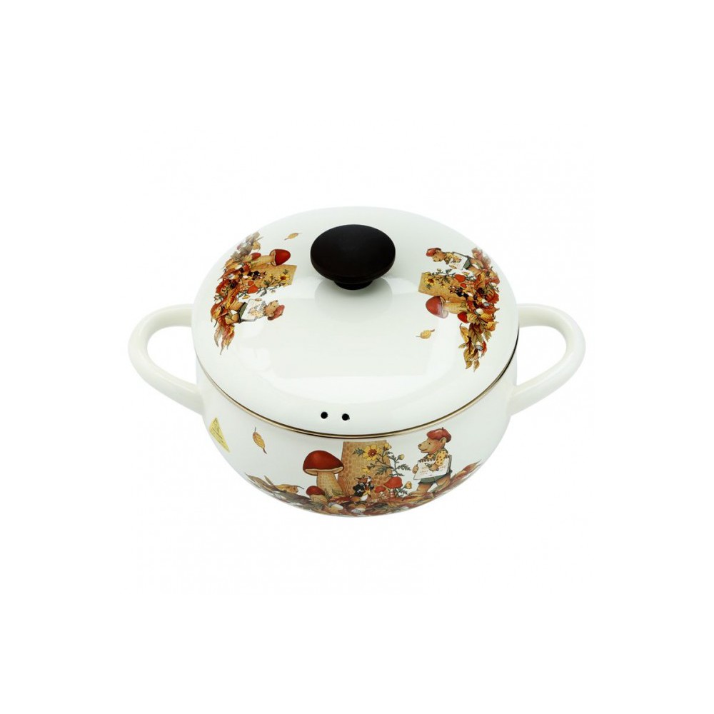 Nồi tráng men Fujihoro FTCV-16W Dung tích 1,4L Nhật bản