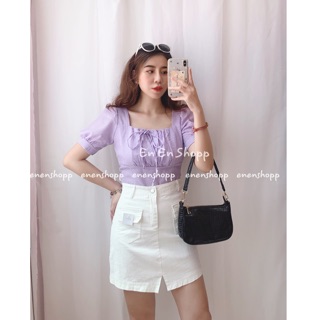 [ẢNH THẬT][KÈM VIDEO]Áo croptop nơ cổ(A308)
