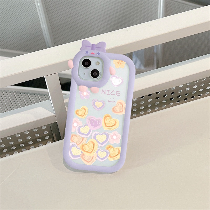 Ốp lưng iphone nơ camera hình vuông tim màu 6splus/7/7plus/8/8plus/x/xr/xs/11/12/13/pro/max/plus/promax-SALE HOT X5-22