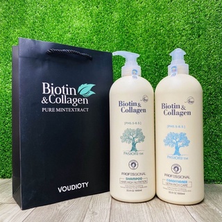 Dầu Gội Xả Biotin Collagen 1000ml hàng chính hãng