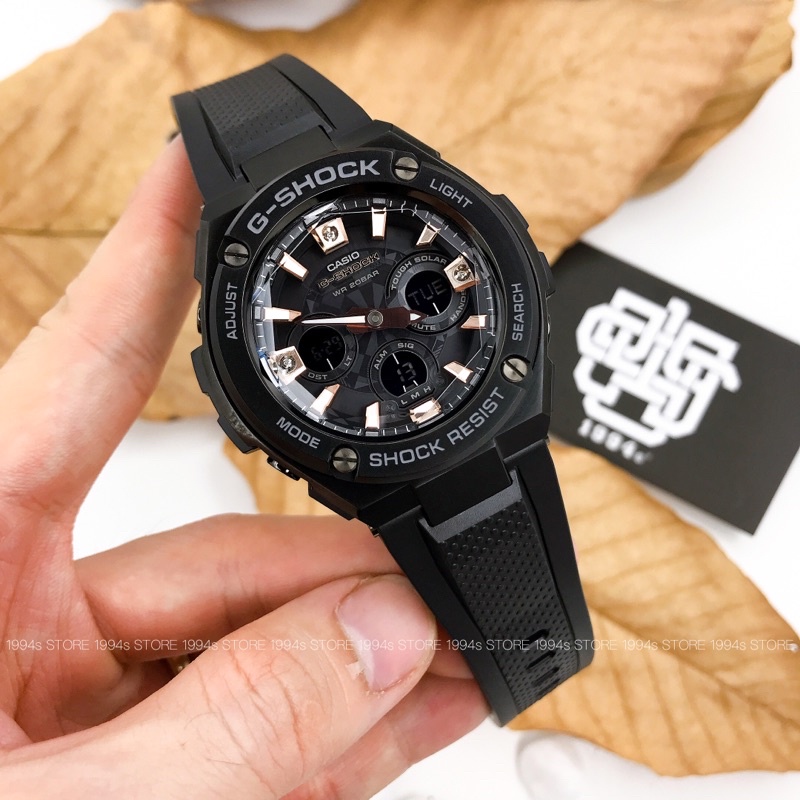 Đồng hồ nam Casio G-SHOCK GST-S310 / GST-S310BDD-1A đính kim cương thật, chống va đập chính hãng