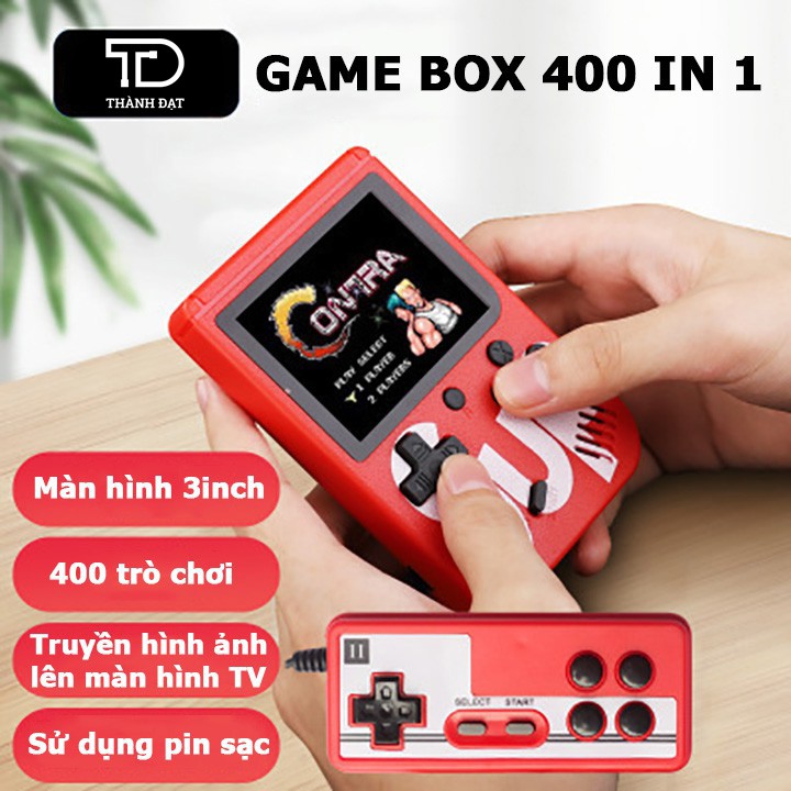 Máy chơi điện tử 4 nút cầm tay - Máy chơi game SUP 400 game trong 1