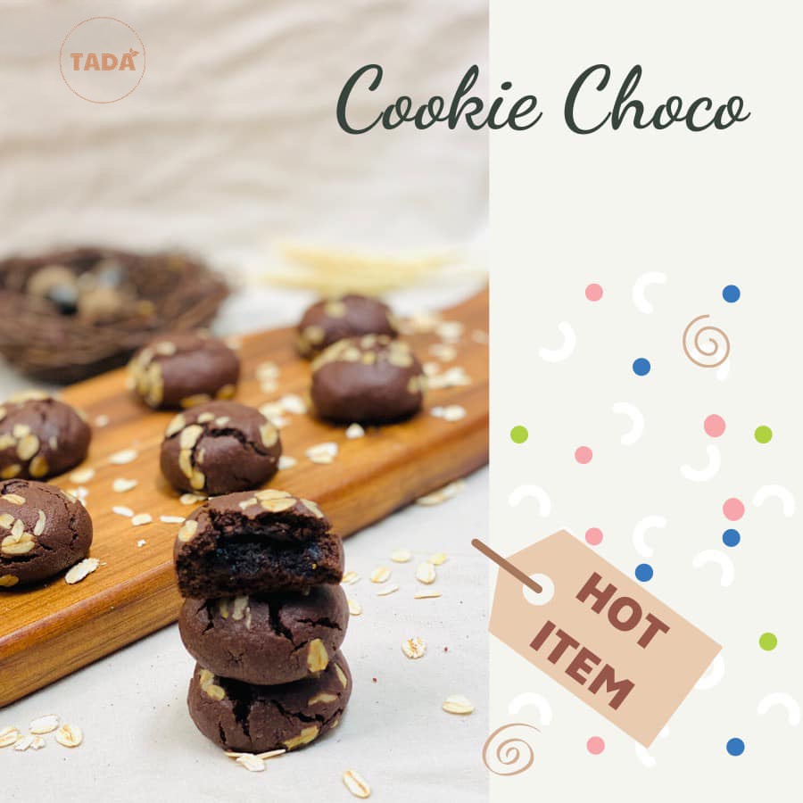 Bánh Cookie Chocolate Yến Mạch TADA Healthy Food 300g | BigBuy360 - bigbuy360.vn