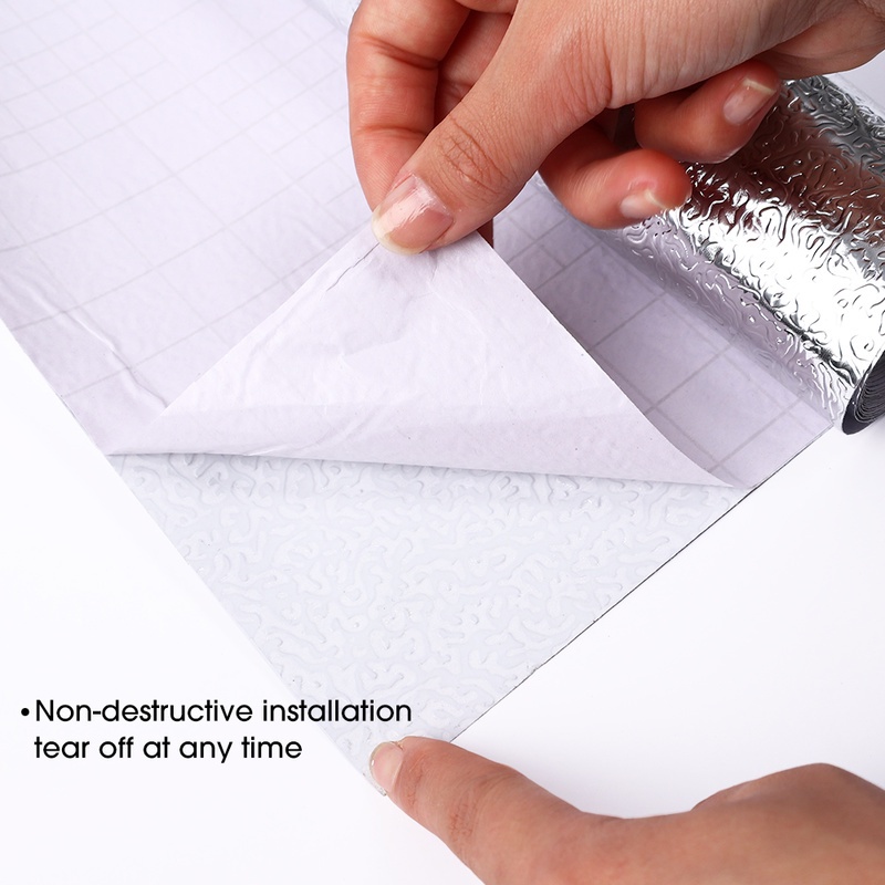 Giấy Dán Tường Bằng Lá Nhôm Chống Nước Chống Ẩm Kích Thước 40cmx1/3/5m