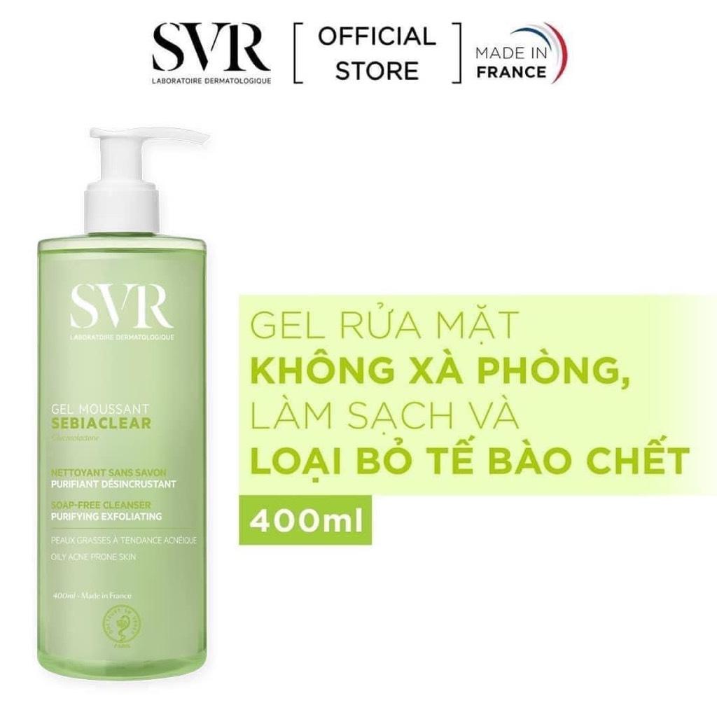 Sữa rửa mặt cho da dầu SVR mẫu mới SVR Sebiaclear Gel Moussant  bản Pháp