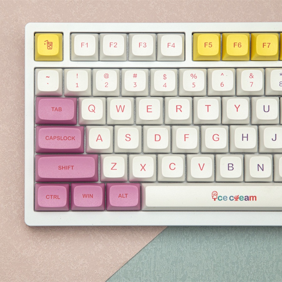 134 Phím Ice Cream Keycap XDA Hồ sơ Girl PBT DYE-SUB Bàn phím cơ học Keycap