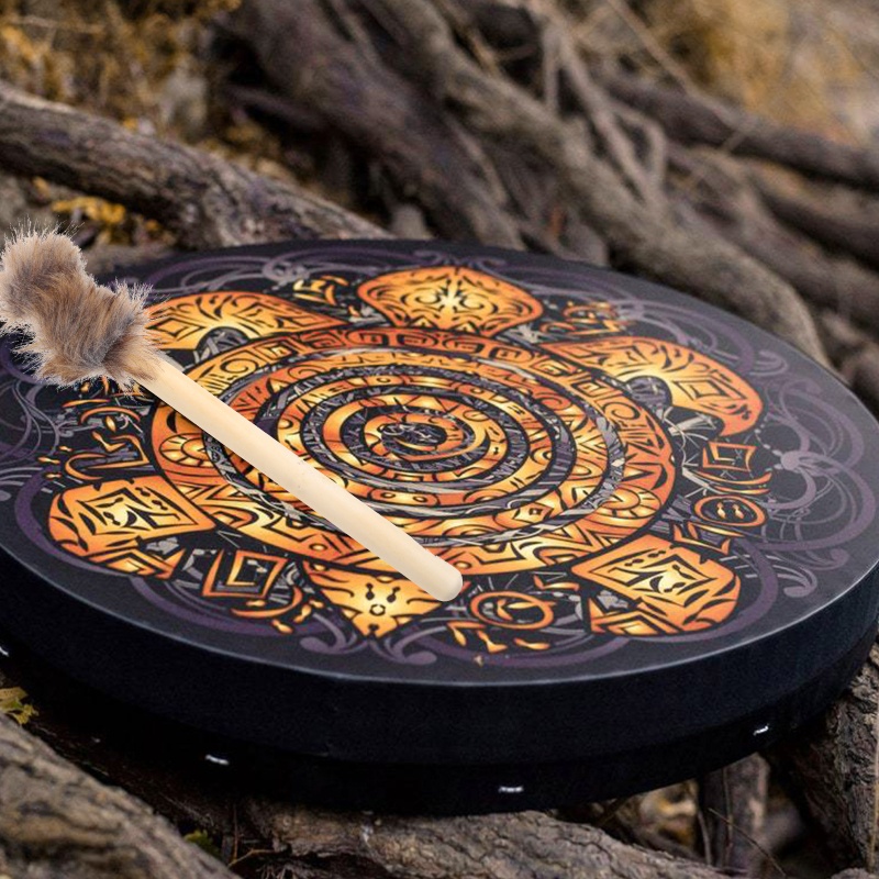 Sun Shaman Trống Âm Nhạc Thủ Công Trang Trí Thiết Kế Hình Đạo Phật Shamanic Siberian Spirit