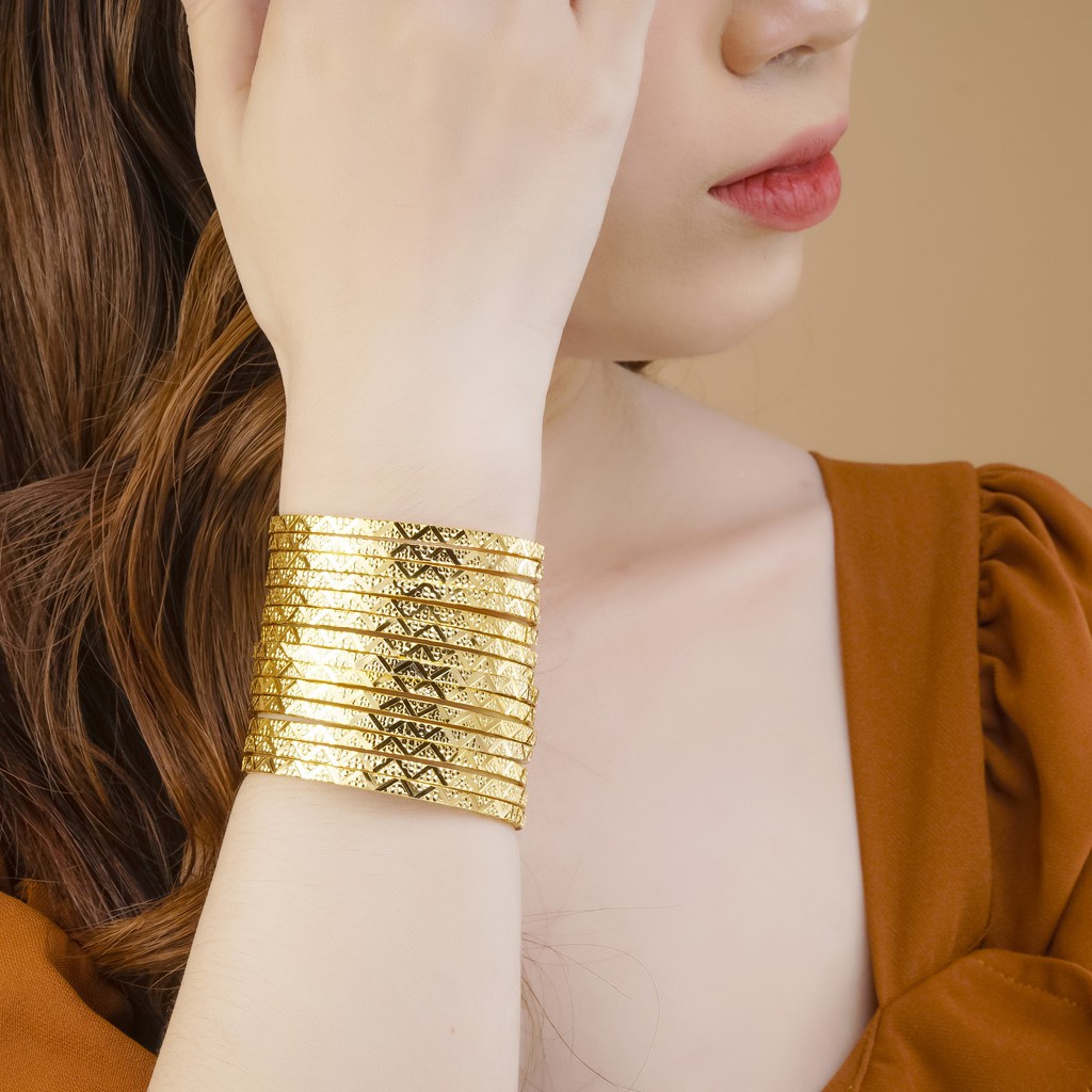 Bộ ximen 4li, khóa lưỡi gà mạ vàng 18K giống thật 99,9% BỘ 7 VÒNG XIMEN KHÓA GÀI NHƯ VÀNG THẬT CAO CẤP