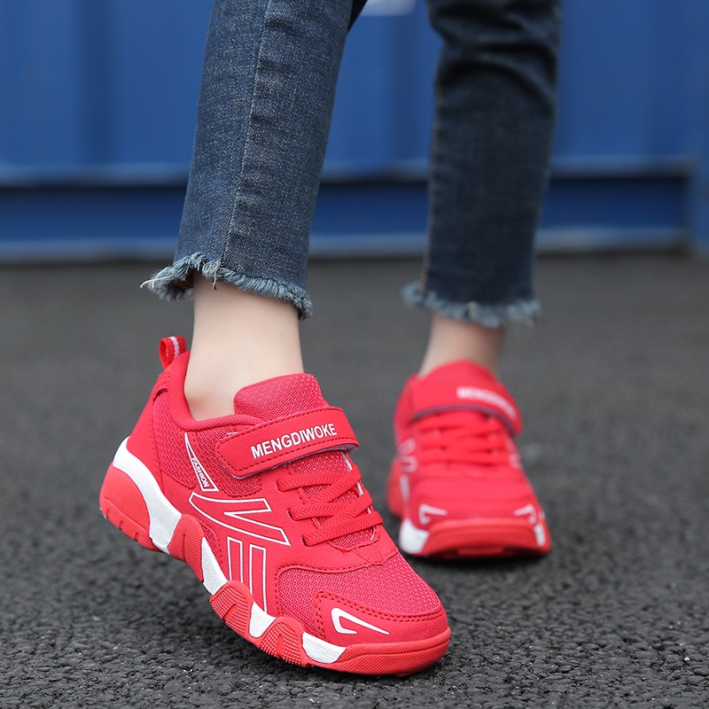 Giày Thể Thao Phối Lưới Da 2 Kiểu Siêu Nhẹ Thời Trang Cho Bé Size 28-37