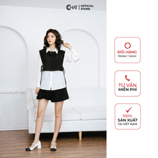 Áo sơ mi vai chờm cchat