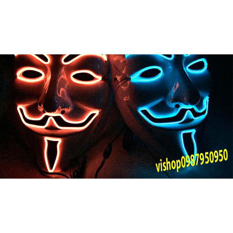  MẶT NẠ HÓA TRANG HACKER anonymous đèn led viền cao cấp chính hãng LOẠI I PHK_T4  ECV52