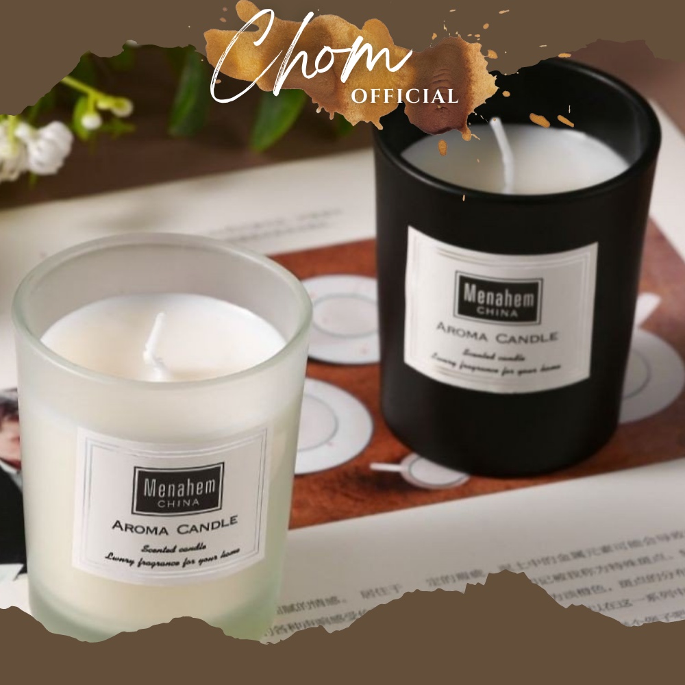 Nến Thơm Aroma Menahem Thư Giãn Không Khói An Toàn Từ Sáp Đậu Nành Hương Sang Trọng Cao Cấp Trang Trí Decor Phòng