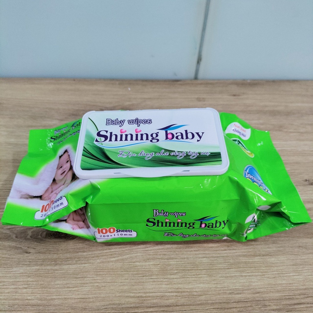 Khăn Giấy Ướt Shining Baby Không Mùi 100 Tờ