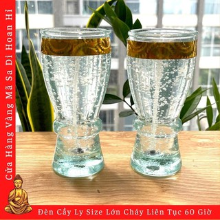 Đèn Cầy Ly Màu Trắng Size Lớn - Cháy Suốt 60 Giờ- Cửa Hàng Nhang Đèn Vàng Mã Chú Sa Di Hoan Hỉ