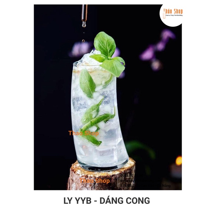 🚩 🚩Ly thuỷ tinh sang trọng DÁNG CONG  thuỷ tinh chịu nhiệt dung tích lớn