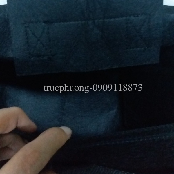 Túi vải trồng cây, trồng hoa củ quả, chậu vải trồng câu siêu bền có quai cầm siêu bền màu đen nhiều kích thước
