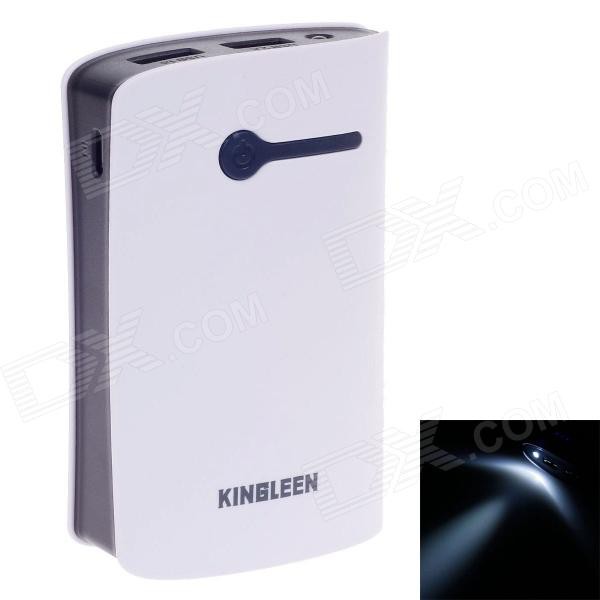 Sạc dự phòng KINGLEEN QL-377 dung lượng 6.600Mah 2 cổng sạc có đèn pin No box