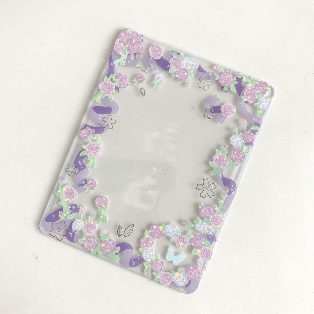 Miếng bảo vệ thẻ bài trang trí sticker - Toploader Idol xinh xắn - loại ruy băng