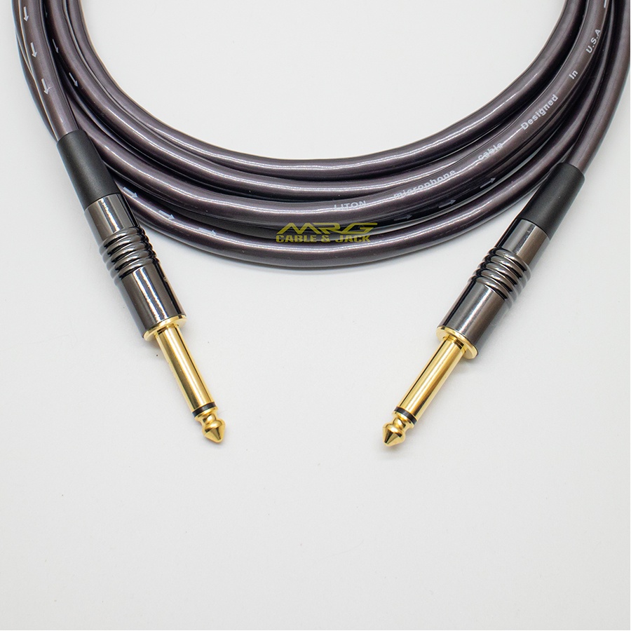 Dây Line Guitar Jack 6 Ly (6.5mm) Liton USA, dài 1.5met-3met-5met-8met-10met (1/4inch TS Cable).