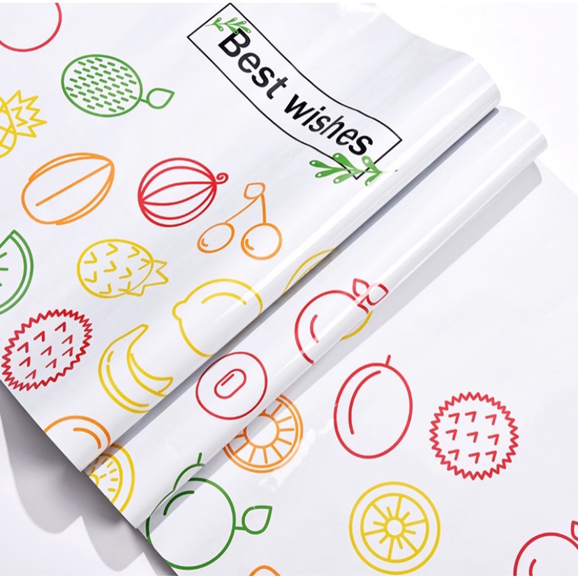 3M decal tráng nhôm cách nhiệt khổ 60cm dán tường nhà bếp-Best wishes trái cây