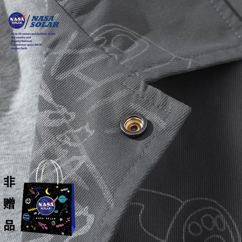 Hàng Có Sẵn Áo Khoác Giả Hai Lớp Có Mũ Trùm Đầu In Hình NASA Thời Trang Thu Đông Mới Dành Cho Nam Nữ Sinh