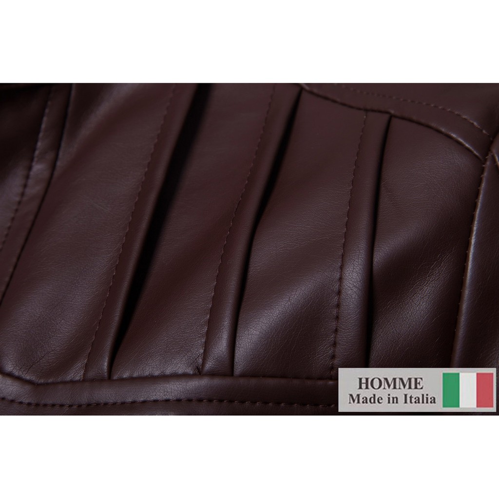 Áo khoác da Homme La Rousse - Men's Synthetic Leather Jacket