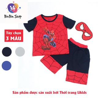 Bồ áo quần cho bé nam BinBinShop chất vải Cotton 100% thoáng mát in hình ngộ nghĩnh ( tặng mặt nạ ) bé từ 25kg - 60kg