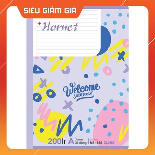 Vở kẻ ngang Klong Hornet - 200 trang; Ms 855 - sỉ ib