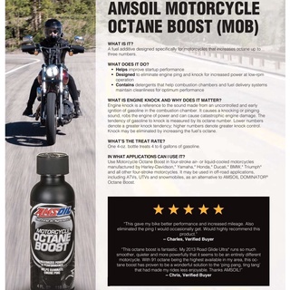 Phụ gia xăng AMSOIL Motorcycle Octane Boost 118ml (MOBCN)