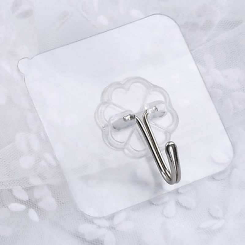 Móc treo đồ dán tường chịu lực trong suốt