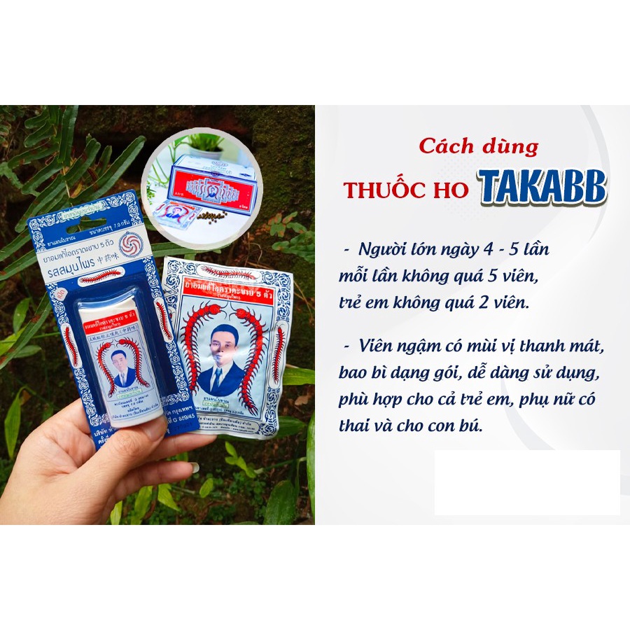 Kẹo ngậm ho TAKABB hiệu con rết truyền thống Thái Lan