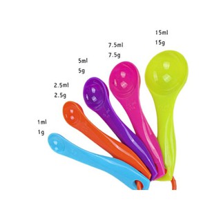 Bộ thìa đong teaspool 5 màu