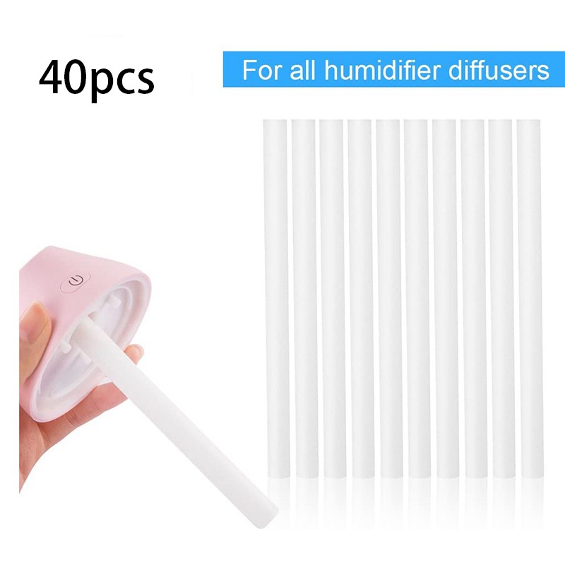 Set 40 que xốp cotton thay thế cho máy phun sương tạo ẩm không khí tiện dụng chất lượng cao