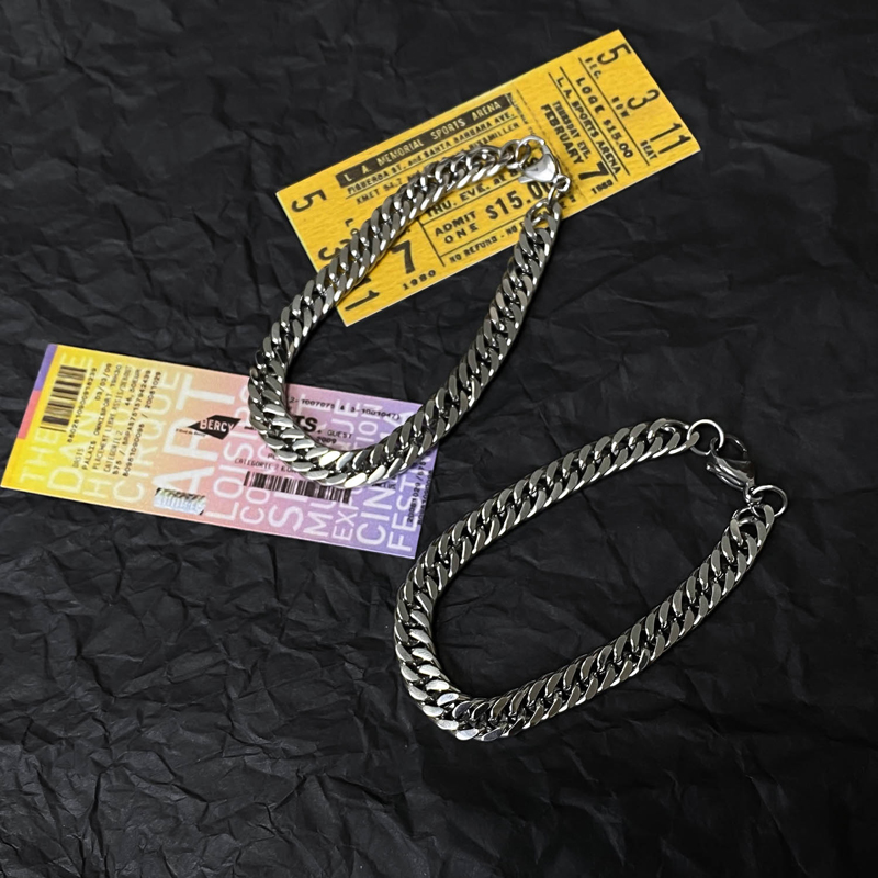 Vòng Tay Thép Titan Thiết Kế Cá Tính Phong Cách Hip-Hop