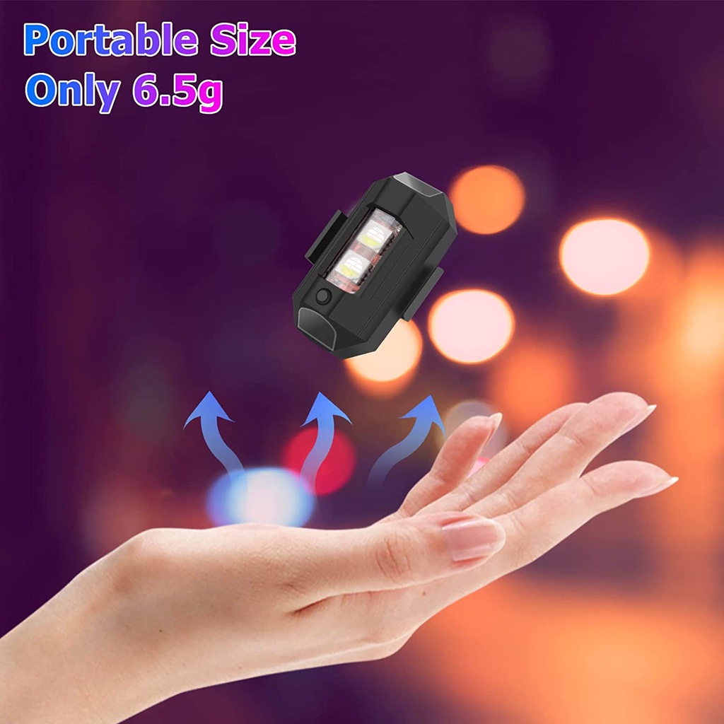 Đèn LED Cảnh Báo Có Thể Sạc Lại Phù Hợp Cho Xe Máy Xe Đạp