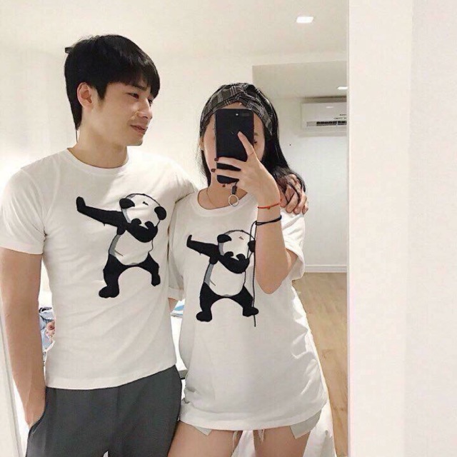Áo đôi gấu trúc- hàng qchau đẹp- sót 1 đôi sale nhanh- ảnh thật shop chụp