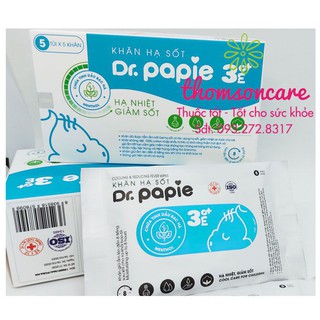 Khăn lau hạ sốt Dr.Papie 3M+ (25 tờ)