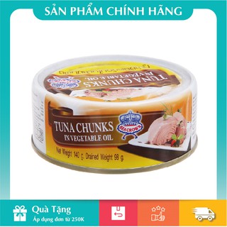 [HÀNG CHÍNH HÃNG] Cá Ngừ Xắt Khúc Ngâm Dầu Thực Vật  Seacrown 140g
