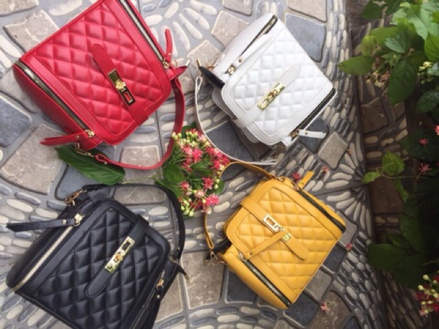 Túi hai khoá sườn da đẹp