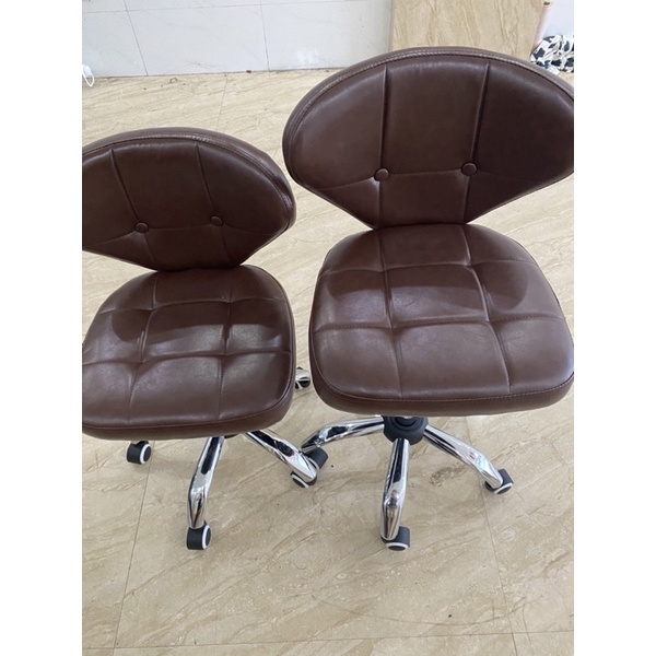 Ghế xoay spa có tựa lưng nâng hạ cao thấp loại xịn ( Đen Nâu)
