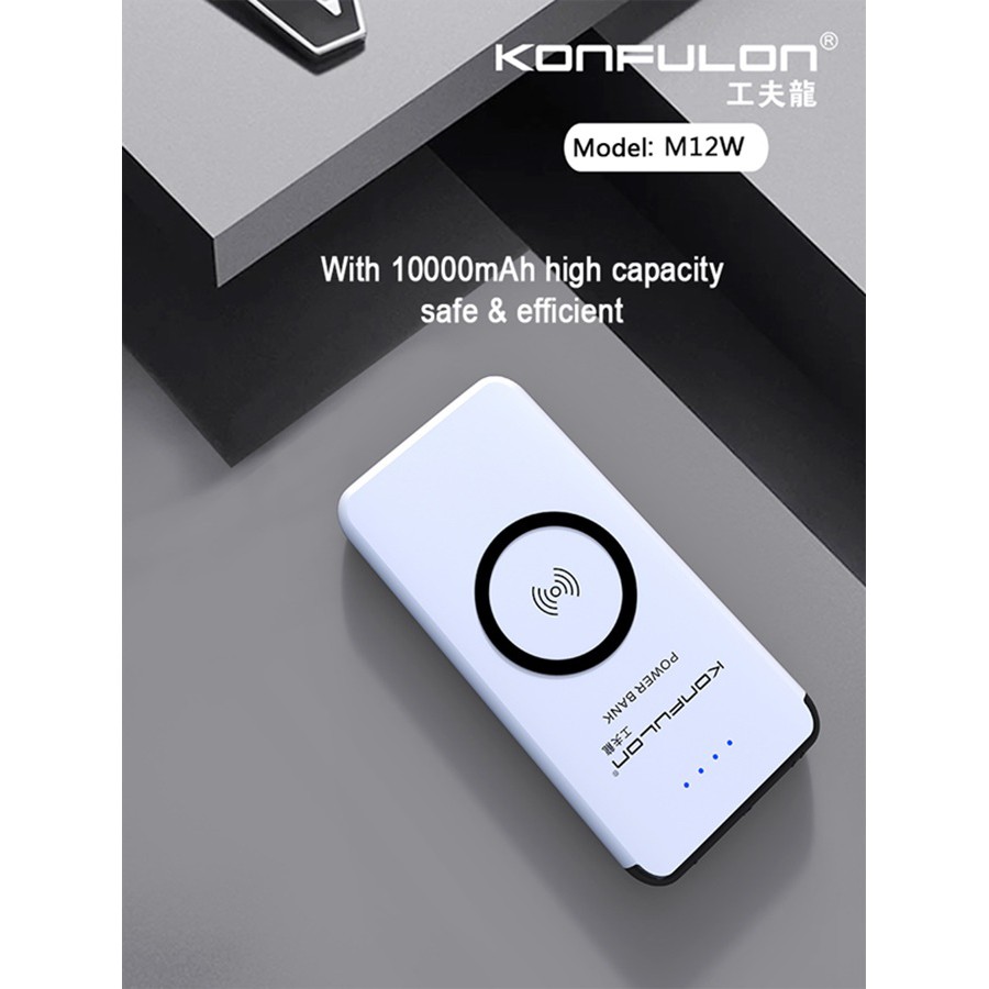 Pin sạc dự phòng không dây Konfulon 10.000 mAh