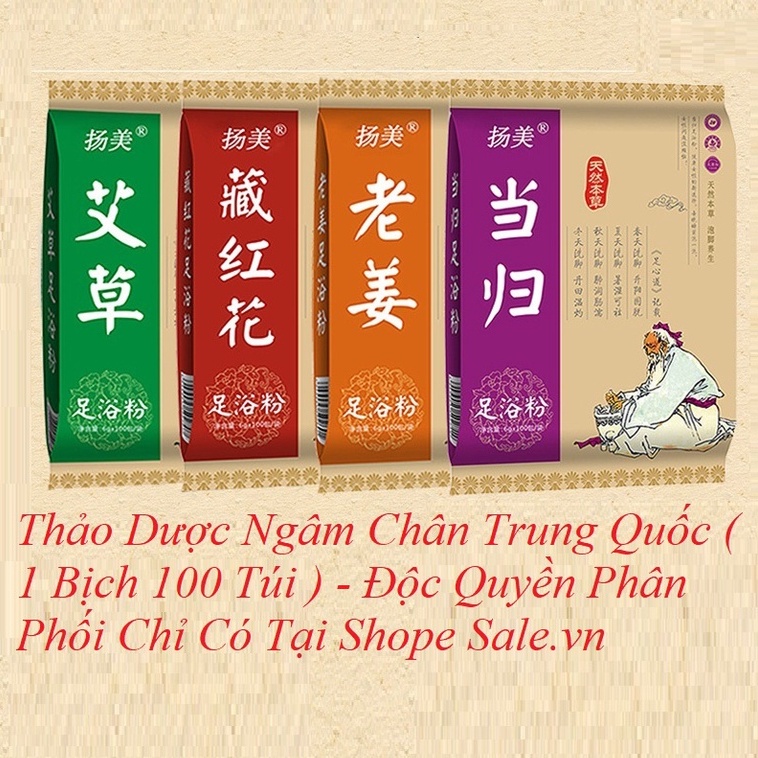 Bịch 100 Gói Ngâm Chân Thảo Dược Thải Độc Gan Lão Bắc Kinh