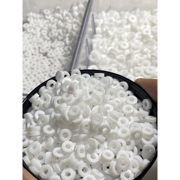 Nhựa POM 8mm và 10mm đệm làm kín van nạp,đồng hồ cao áp,ốc xả hơi v.v.... giá bán 1 cái