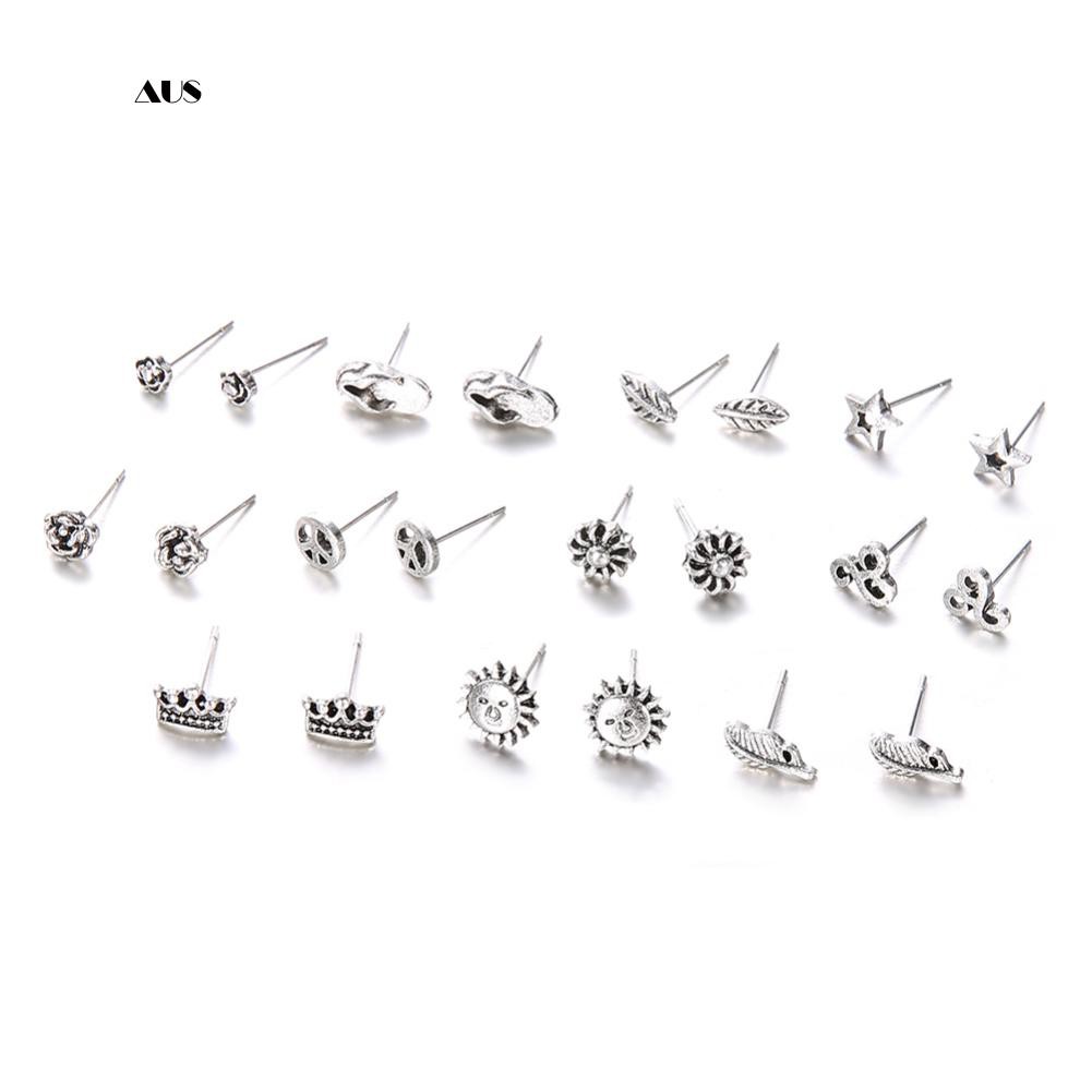 ♔1 Bông Tai Hình Hoa Lá Phong Cách Châu Âu Dành Cho Nữ