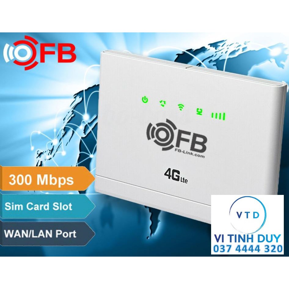 Router Wifi 4G LTE FB-Link (Chuyên dùng xe khách - 32 user - 2 port)