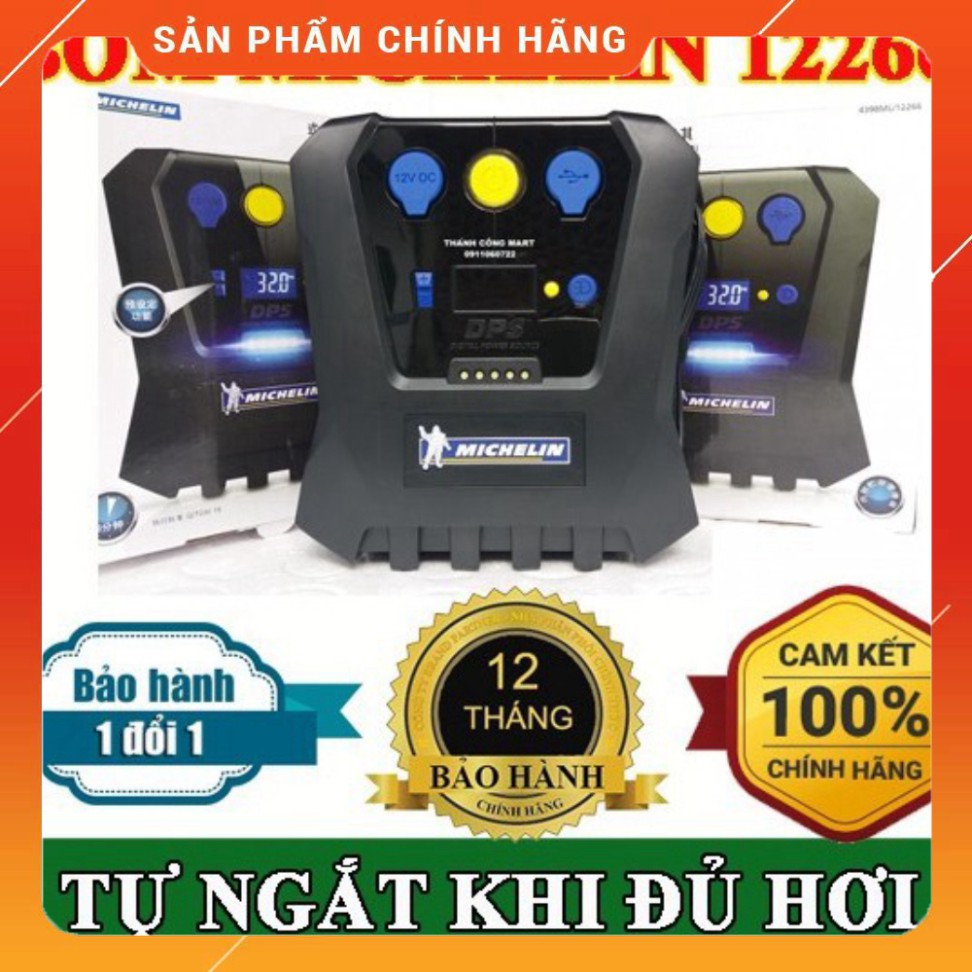 Bơm lốp Michelin 12266 - Bơm lốp tự ngắt 12v