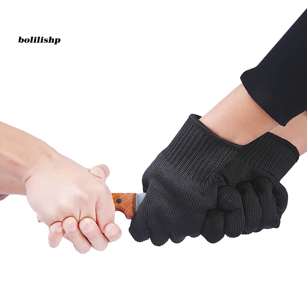 1 Đôi Găng Tay Lưới Thép Không Gỉ Bảo Vệ An Toàn Chống Cắt Tay