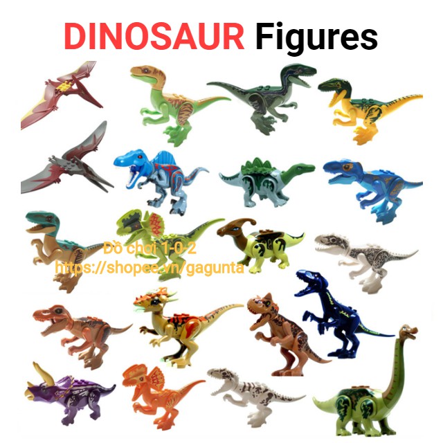 Đồ Chơi Khủng Long Nhiều Chủng Loài Hãng Lele Combo 20 con dài 12cm x cao 8cm