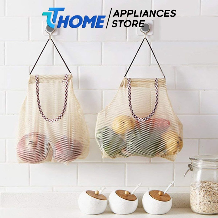 Túi lưới đựng hành tỏi, củ quả, túi đựng đồ tiện ích TT -HOME